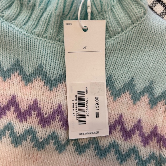 Janie & Jack Fair Isle Sweater Toddler Girls 2T Wool Blend - Picture 8 of 9